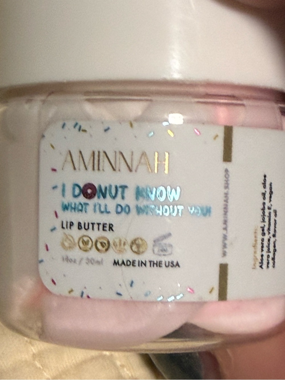 Aminnah “I Donut Know” Lip Butter!